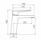 Monomando lavabo ART negro mate - BDAR025-1NG 2