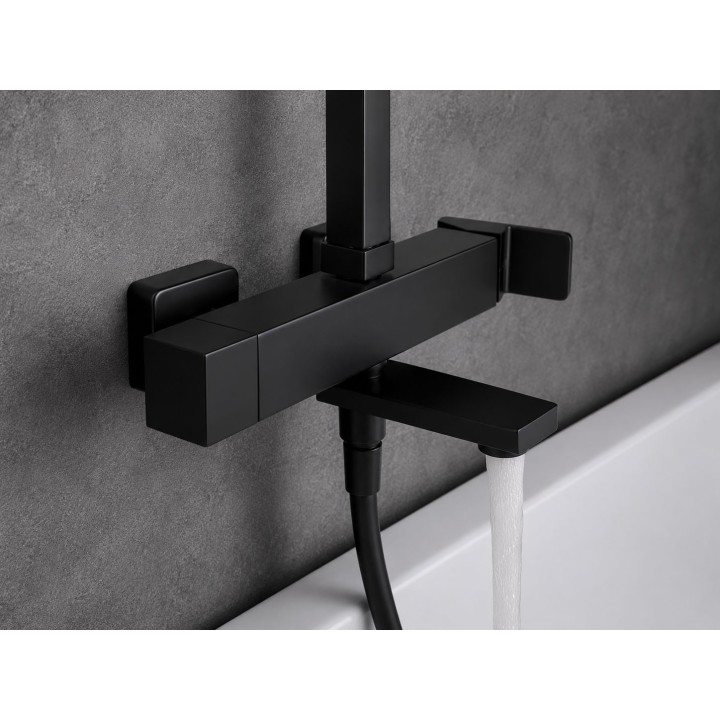 Conjunto monomando baño-ducha FIYI negro mate - BDF016-B/NG 4