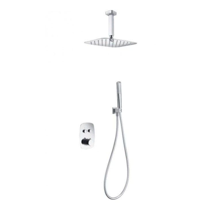 Kit termostático ducha empotrado 2-vías FEROE cromo - GPF036 1