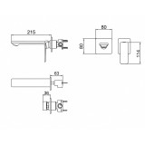 Monomando lavabo empotrado FIYI cromo - GLF016 2
