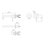 Monomando lavabo empotrado ETNA negro mate - GLT023/NG 2