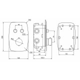 Termostático ducha empotrado 2-vías IMEX cromo - GSP02V 2