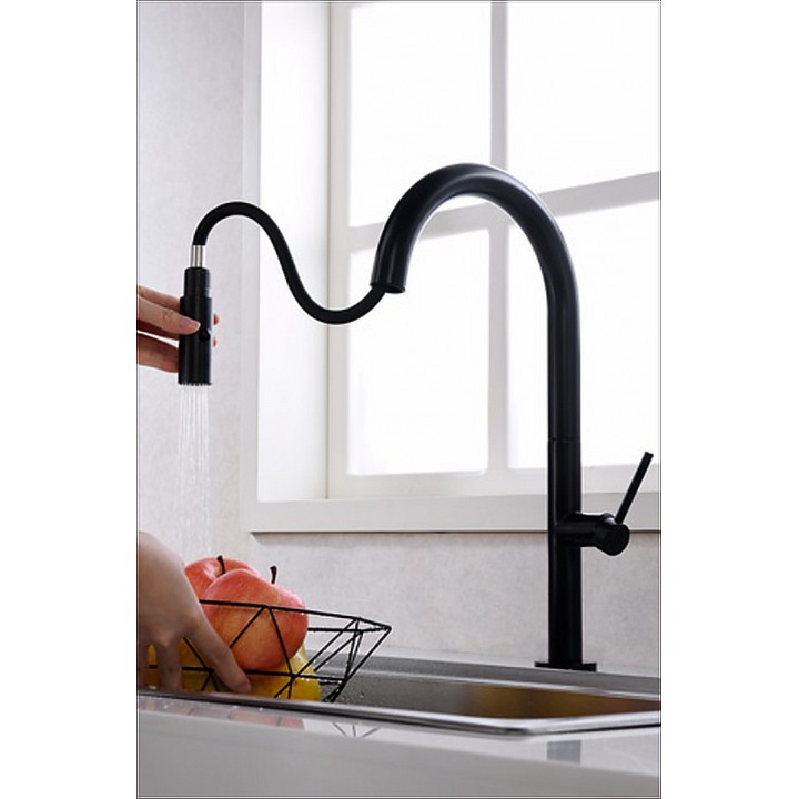 Monomando fregadero caño extraible SAMOA negro mate - GCE017/NG 3