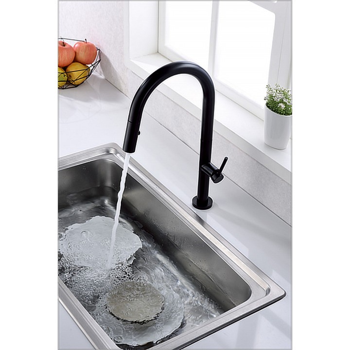 Monomando fregadero caño extraible SAMOA negro mate - GCE017/NG 5