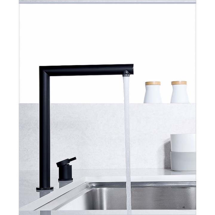Monomando fregadero caño abatible ITACA negro mate - GCE018/NG 5
