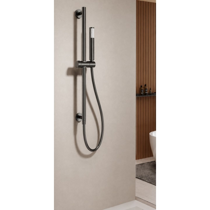 Barra ducha con toma de agua ADUR black gun metal - BDD003/BGM 2