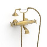 Termostático baño-ducha mural TRES-CLASIC latón viejo mate - 24217609LM - Tres