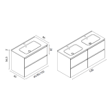 Mueble baño suspendido EGO configurable  - Royo Group