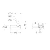 Soporte ducha orientable RS grafito - 372602GR 2