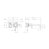 Monomando lavabo empotrado ODISEA grafito - 392103GR 2
