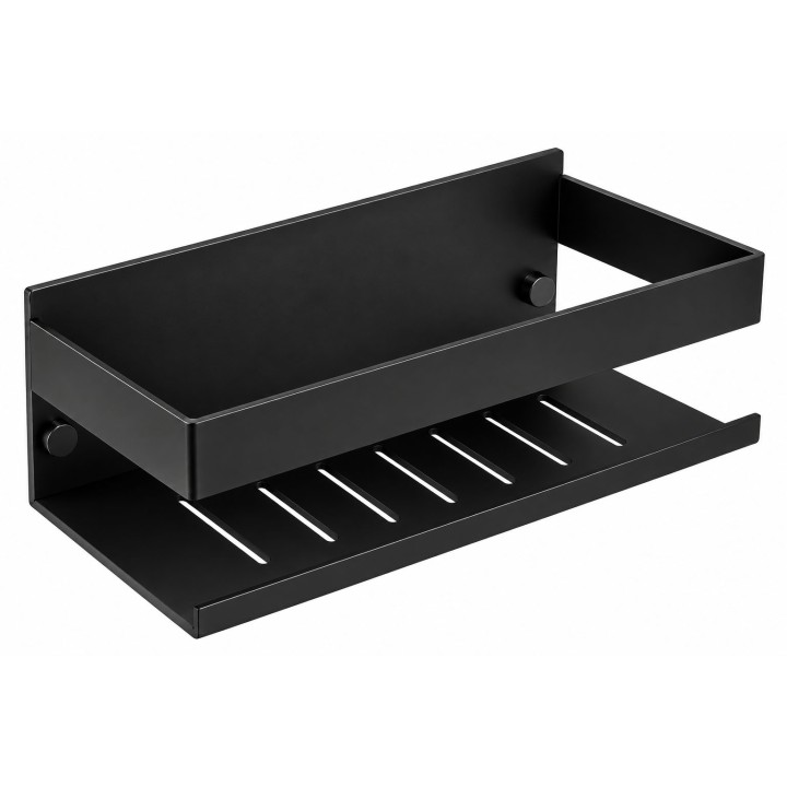 Jabonera repisa ERGOS 230 mm negro mate - REPI01NM 1
