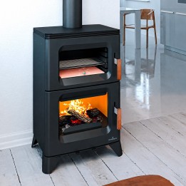 Estufa de leña con horno HILTON-H - Bronpi 1