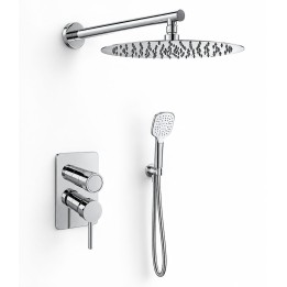 Kit monomando ducha empotrado 2-vías MAMMA MIA inox brillante - K8415123IX - Ramón Soler