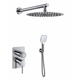 Kit monomando ducha empotrado 2-vías MAMMA MIA inox cepillado - K8415123IC 1