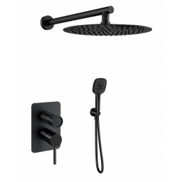 Kit monomando ducha empotrado 2-vías MAMMA MIA negro mate - K8415123NM - Ramón Soler