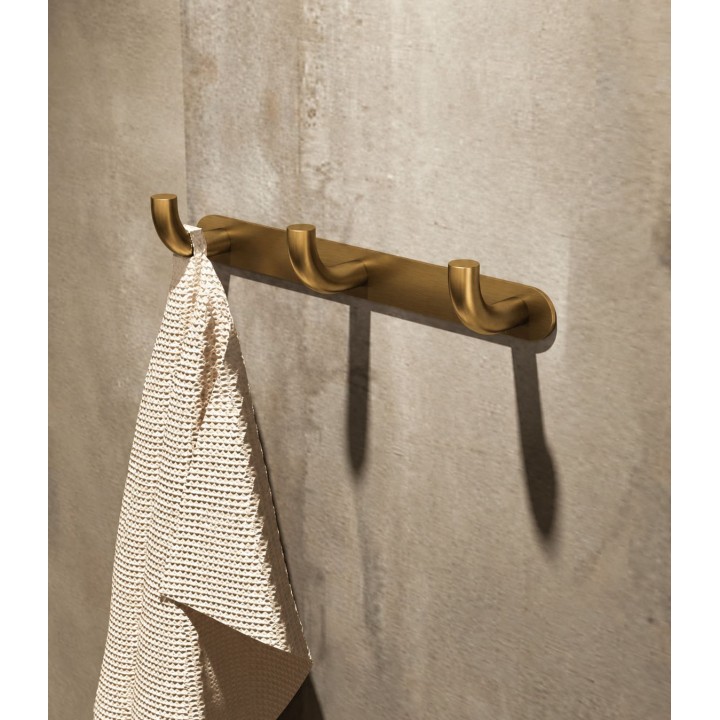 Percha triple PURE oro cepillado - CAP005-02/OC 2