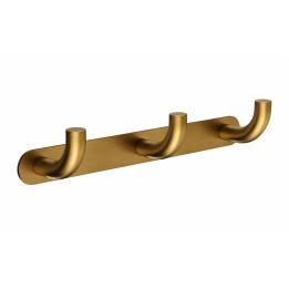 Percha triple PURE oro cepillado - CAP005-02/OC - Medimex