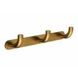 Percha triple PURE oro cepillado - CAP005-02/OC - Medimex