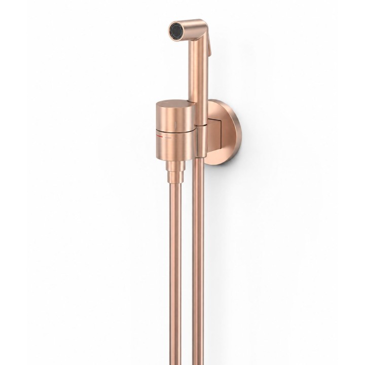 Monomando empotrado bidé WC TOILET-BOX TRES oro rosa mate - 24112301OPM 1