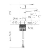 Monomando lavabo TITANIUM cromo - 180112 - Ramón Soler