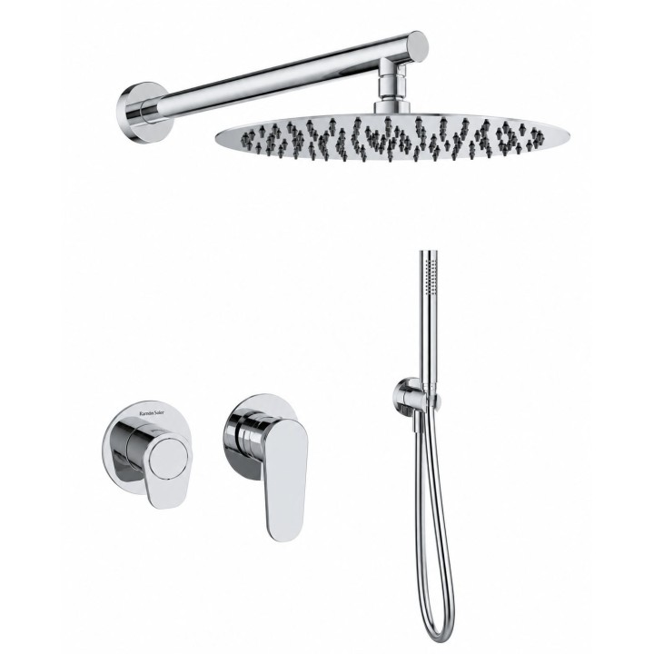 Kit monomando ducha empotrado 2-vías ALEXIA cromo - K361512H2 1