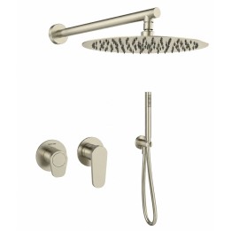 Kit monomando ducha empotrado 2-vías ALEXIA níquel cepillado - K361512H2NC 2