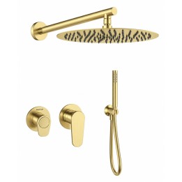 Kit monomando ducha empotrado 2-vías ALEXIA oro cepillado- K361512H2OC 2