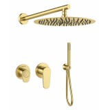 Kit monomando ducha empotrado 2-vías ALEXIA oro cepillado- K361512H2OC 2