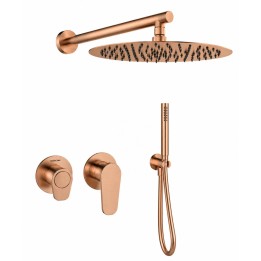 Kit monomando ducha empotrado 2-vías ALEXIA cobre cepillado - K361512H2CUC 1