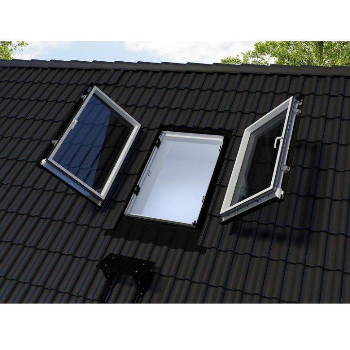 Ventana para tejado apertura lateral reversible FAKRO PWP PVC 3