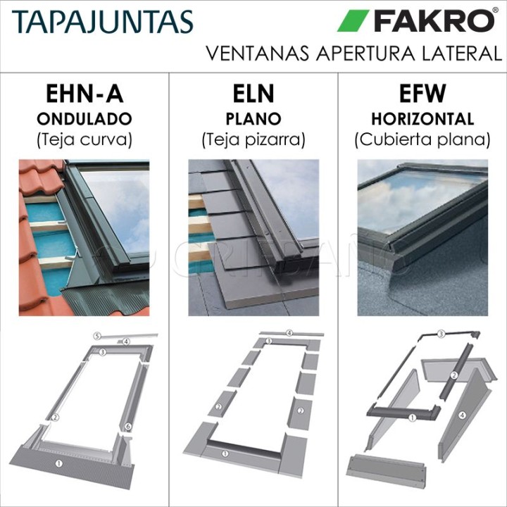 Ventana para tejado apertura lateral reversible FAKRO FWP 10