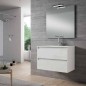 Mueble baño suspendido BOX 2C con lavabo integrado - Visobath