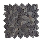 Malla Mosaico Piedra de Río MOS-206 Cortada Negro - Tercocer