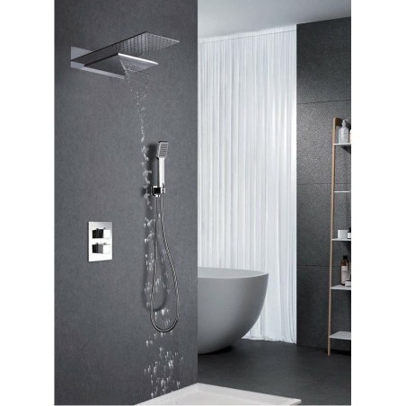 Rociador ducha IMEX cuadrado cromo - RPS490