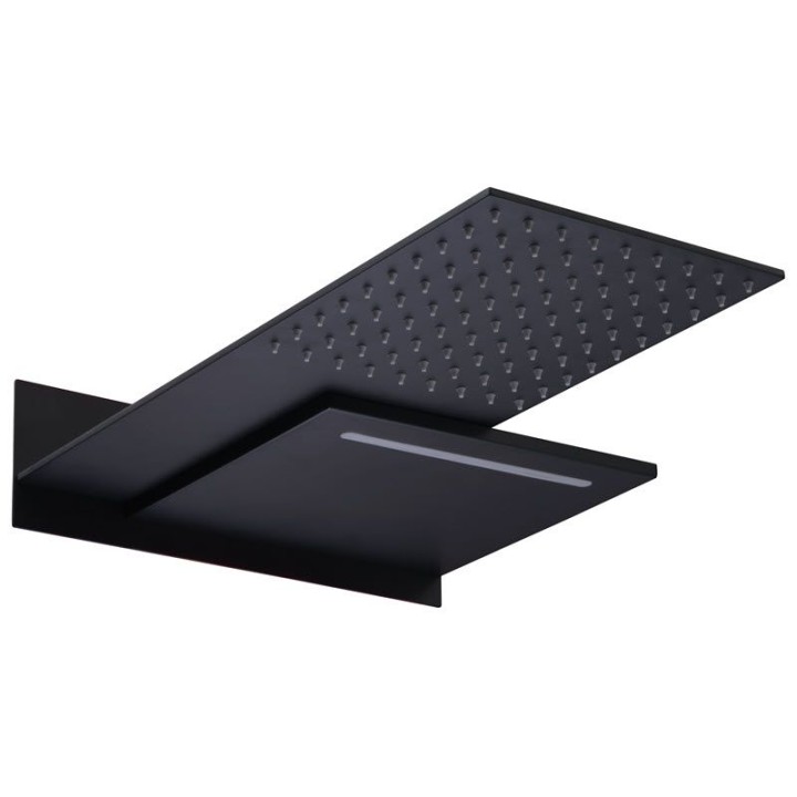 Rociador ducha cuadrado IMEX negro mate - RPS490NG