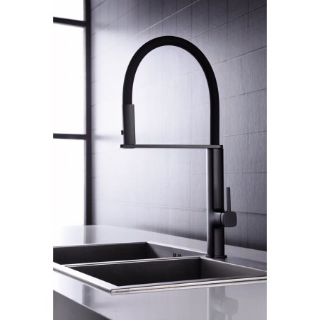 Monomando fregadero MENORCA negro mate - GCE019NG - Imex