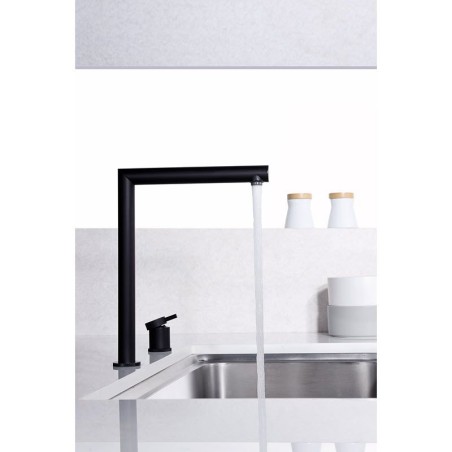 Monomando fregadero caño abatible ITACA negro mate - GCE018/NG