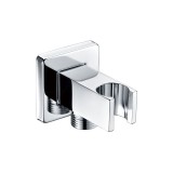 Soporte ducha c/toma IMEX cuadrado cromo - SFR001
