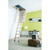Escalera escamoteable de tramos de madera LWT Passive House - Fakro 3