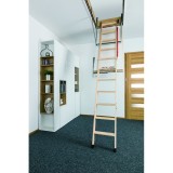 Escalera escamoteable de tramos de madera LWT Passive House - Fakro 4