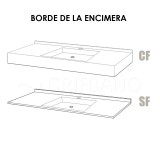 Lavabo integrado en encimera INTEGRA 2 CF - Acquabella 4